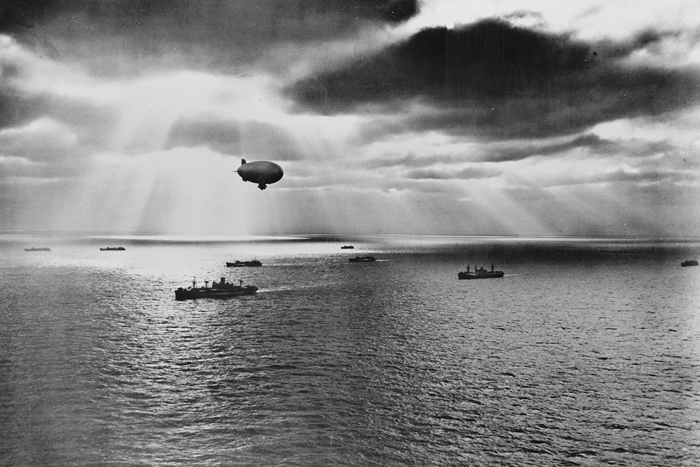 U.S. Navy blimp during World War II