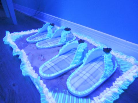 Glow-in-the-dark slippers